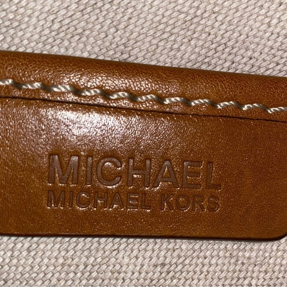 MICHAEL KORS-LEATHER COGNAC COLOR SATCHEL BAG - Picture 14 of 14